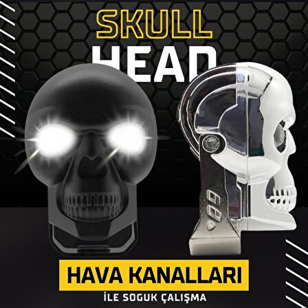 Skull Head Özel Tasarım Motosiklet Sis Lambası 2 Adet