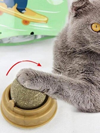 Doğal Catnipli Yenilebilir Kedi Nanesi Otu Oyun Topu Oyuncağı Top Oyuncak Kedi Yalama Topu