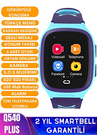 Q540 Plus Sim Kartlı Akıllı Çocuk Saati Görüntülü Arama Konum Takibi Çocuk Akıllı Okul Saatleri