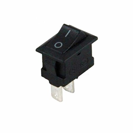 IC-125B Siyah Mini Işıksız Anahtar On/Off Switch 2P