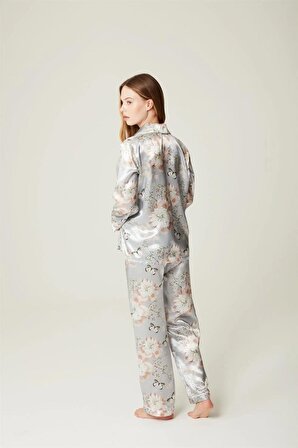 Pijama Takım Gecelik Gömlek Butterfly Elienor 2'li Set