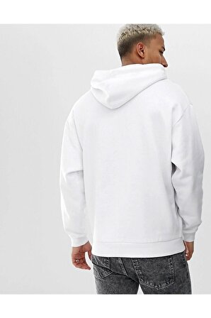 3 Iplik Polarlı Kapüşonlu Oversize Kalıp Hoodie New York Tasarımlı Unisex Sweatshirt