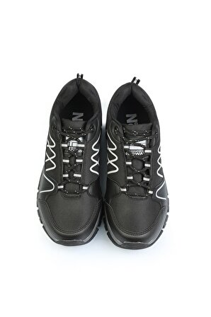 Outdoor Unisex Siyah Sonbahar Kış Sezon Kalın Taban Spor Ayakkabı Sneaker