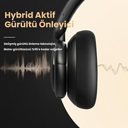 TEŞHİR Anker Soundcore Life Q30 Bluetooth Kablosuz Kulaklık - Hibrit Aktif Gürültü Önleyici ANC - Siyah