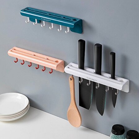 Mutfak Düzenleyici Mutfak Toplayıcı Bıçak Askılığı Mutfak Eşyaları Toparlayıcı Beyaz Mutfak El Aletleri Düzenleyici