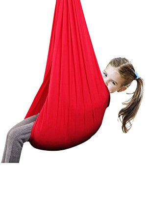 Yoga Swing Kırmızı Salıncak Duyusal Salıncak Çocuk Aktivite Gelişim Salıncağı