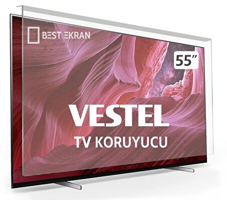 VESTEL 55QA9700 TV EKRAN KORUYUCU - Vestel 55" inç 139 Ekran Kırılmaz Koruyucu