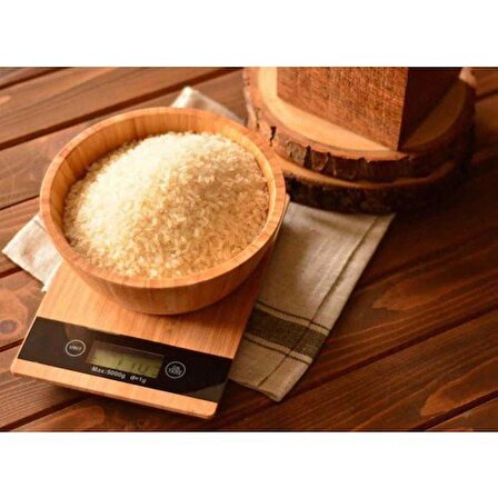 Lüks Dijital Ekranlı Elektronik 1 Gr-5 kg Ahşap Bambu Hassas Mutfak Terazisi - Tartısı