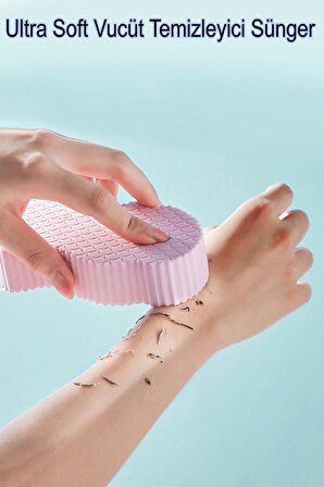 3d Sihirli Ultra Soft Yumuşak Banyo Duş Süngeri Cild Temizleyici Vucüt Kesesi Yoğun Köpük Süngeri