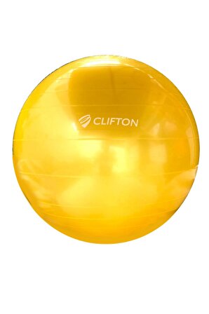 Clifton 65 cm Fitilli Pilates Topu Sarı + Pompa