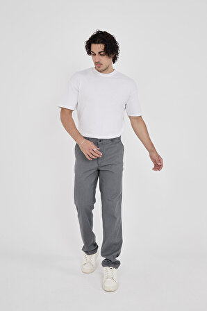 Paul&More Tencel  Erkek Kanvas Pantolon Gri