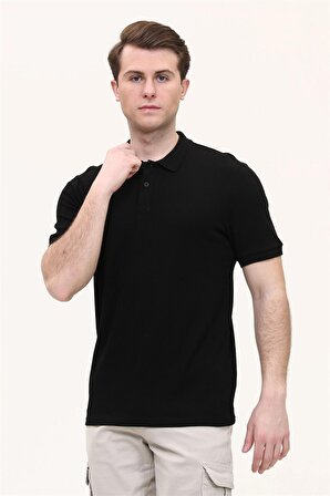 Trender 2281 Polo Yaka Erkek T-Shirt SİYAH