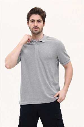 Trender 2281 Polo Yaka Erkek T-Shirt GRİ