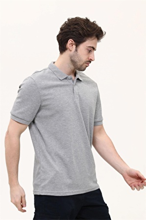 Trender 2281 Polo Yaka Erkek T-Shirt GRİ