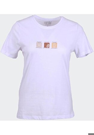 Baskı  Trender Kadın T-Shirt Matisse BEYAZ