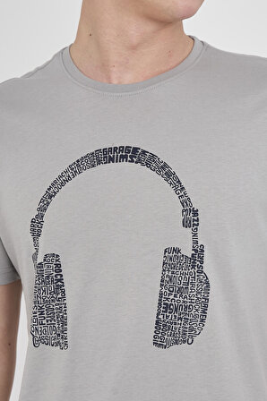 Paul&More Music Erkek T Shirt Gri