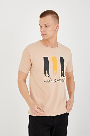 Paul&More 04 Singer Erkek T-Shirt BEJ