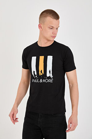 Paul&More 04 Singer Erkek T-Shirt SİYAH