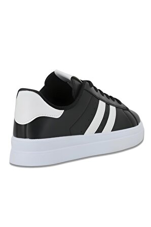 Plx Bağcıklı Siyah Beyaz Detaylı Spor Ayakkabı Yürüyüş Günlük Ayakkabı Sneaker