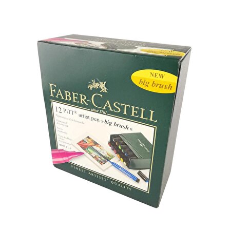Faber Castell Faber Castell Pitt Artist Pen Big Brush Marker Set 12li
