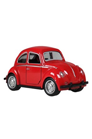 Nostaljik Metal Çek Bırak Araba Mini Kırmızı Otomobil
