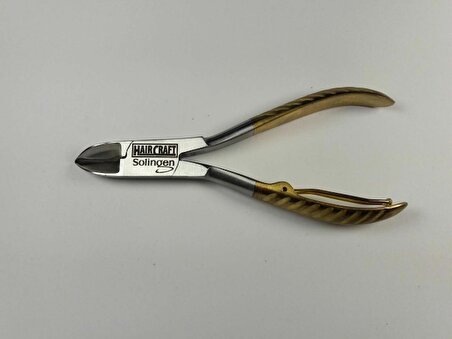 Haircraft Hc00507 Tırnak Pensi Çelik Yarım Sarı 12 Cm Kalın Desenli