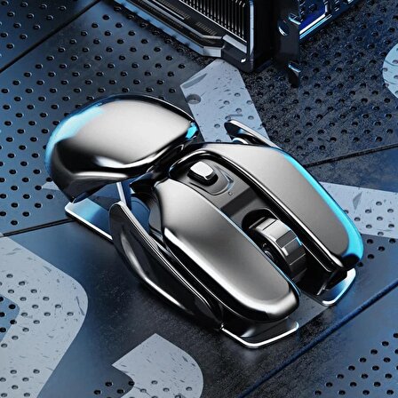 TechTic Mekanik Metal Kablosuz Mouse Böcek Tasarım 1600DPİ Ergonomik Tüm Yüzeyler İçin Sessiz Tıklama