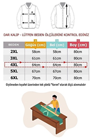 Erkek Büyük Beden Slim Fit Turhan Mevsimlik Uzun Kol Gömlek Kırmızı