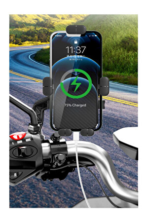 Darbe emici telefon tutucu motosiklet scooter için 4-7inç telefonları destekler