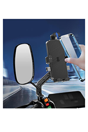 Darbe emici telefon tutucu motosiklet scooter için 4-7inç telefonları destekler
