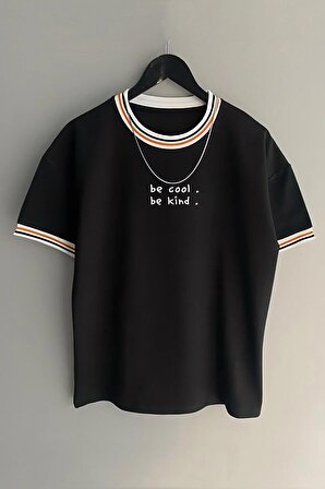 Siyah Unisex Yeni Sezon Oversize Yazlık T-shirt