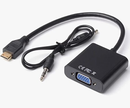 Concord C-554 HDMI to VGA +Ses FullHD Dönüştürücü Çevirici Aparat Adaptör