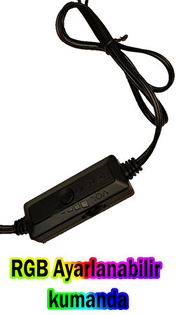 Mikado MD-356 Büyük Boy 1+1 10W RGB Ledli Siyah USB Multimedia Oyuncu Speaker Hoparlör