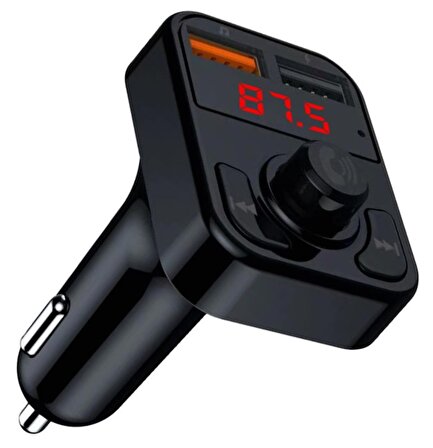 Concord C-614 Bluetooth Görüşme ve Müzik Dinleme Ekranlı Fm Transmitter Çift USB Şarj USB/TF