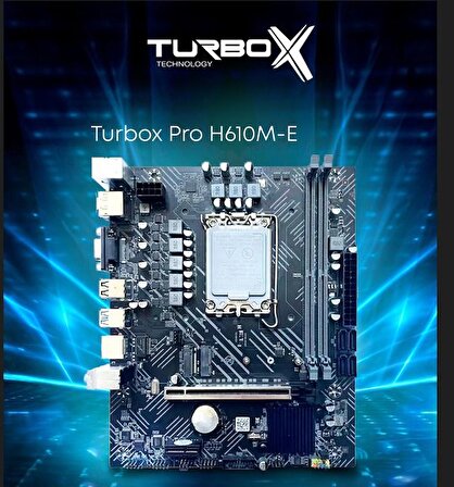 Turbox Pro H610M-E M.2 Intel H610 LGA 1700 DDR4 3200 MHz Masaüstü Anakart