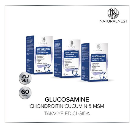 Naturalnest Glucosamine Chondroitin Curcumin & Msm tablet 3 Adet