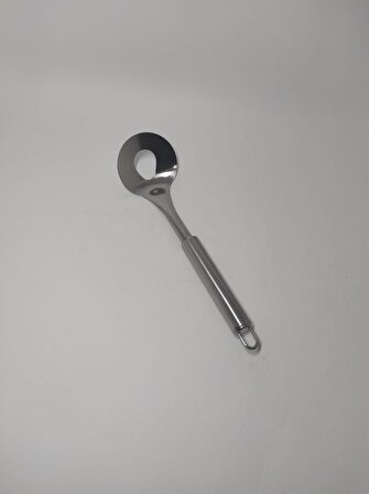 Delikli Köfte Yapma Kaşığı Çelik Paslanmaz Lokma Kaşığı Pişi Hamur Kaşığı 24 cm