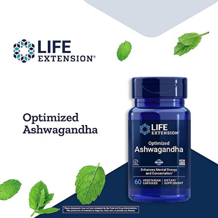 Life Extension, Optimized Ashwagandha 60 Vegetarian Capsules