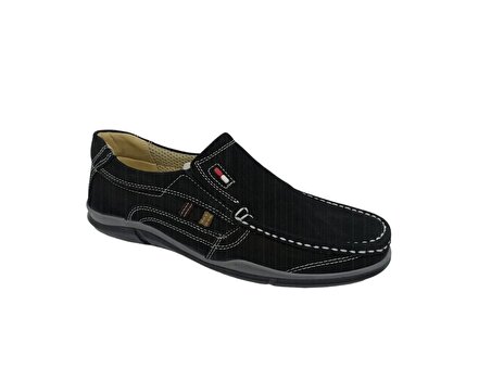 Zerhan 2023 Erkek Siyah Nubuk Deri Günlük Kullanım Ayakkabı