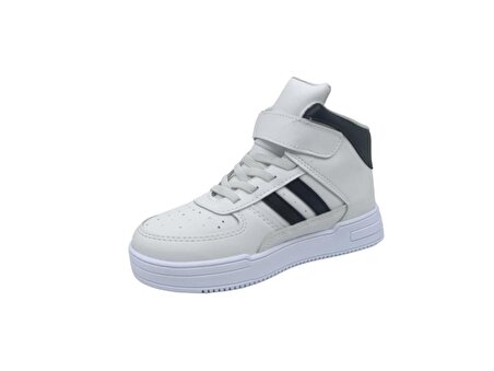 Drops Beyaz Bilekli Bantlı Bağcıklı Çocuk Spor Ayakkabı