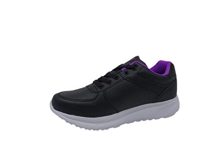 Parley 916 Kadın Siyah Bağcıklı Günlük Kullanım Spor Ayakkabı