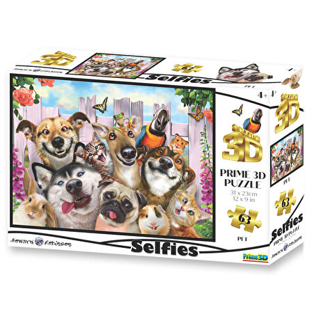 Prime 3D Pet Selfie 63 Parça Puzzle 10660