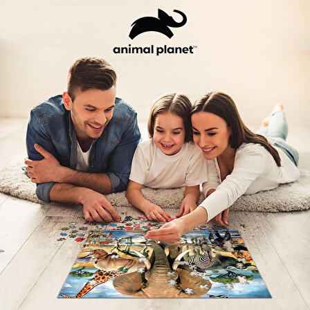 Prime 3D Afrika Hayvanları 100 Parça Puzzle ve Figür Set 15545