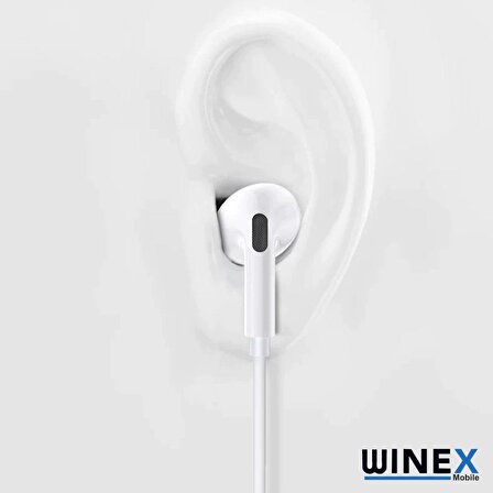 Winex Gfz HF05 Streo Kablolu Mikrofonlu Kulakiçi Pro Kulaklık Beyaz