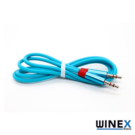 Winex AX42 Gfz 3.5mm Aux Kablo 1m Mavi