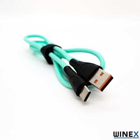 Winex CA-30 USBA to Type-C Hızlı Data ve Şarj Kablosu 2.4A Mavi