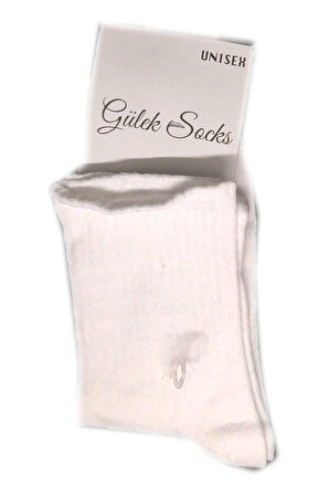 Kolej Kız Düz Beyaz Çorap