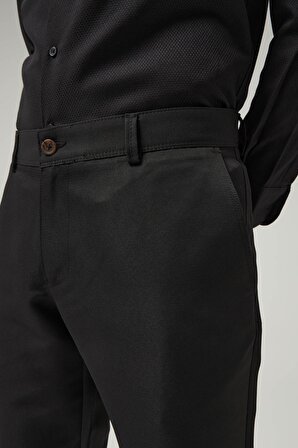 Ds Damat Slim Fit Siyah Armürlü Chino Pantolon 7HCC3ORT10001