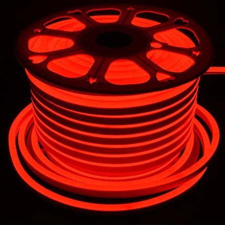 Neon Led Kırmızı Renk 5 Metre -12 Volt Uyumlu