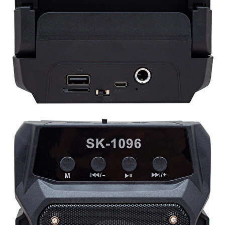 MAGICVOICE SK-1096 20 WATT USB/SD/AUX/FM/BLUETOOTH DESTEKLİ MİKROFON GİRİŞLİ TAŞINABİLİR HOPARLÖR